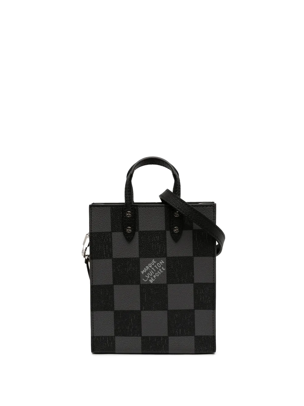 Louis Vuitton Pre-Owned 2021-2026 Damier Checkerboard Sac Plat XS satchel - Nero