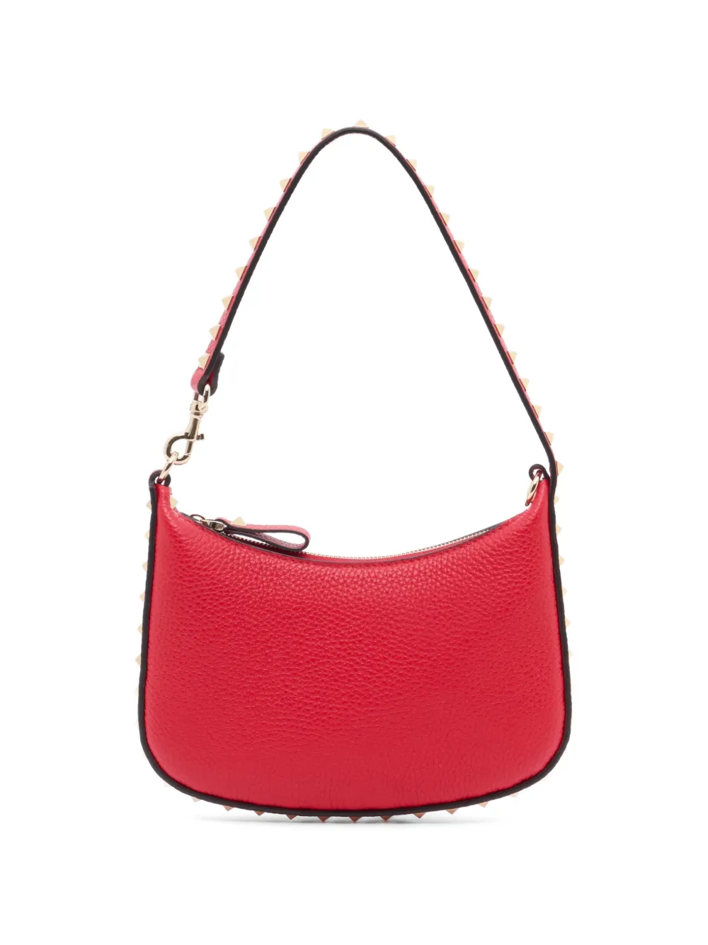 Valentino Garavani Rockstud mini-shopper van korrelig kalfsleer Rood
