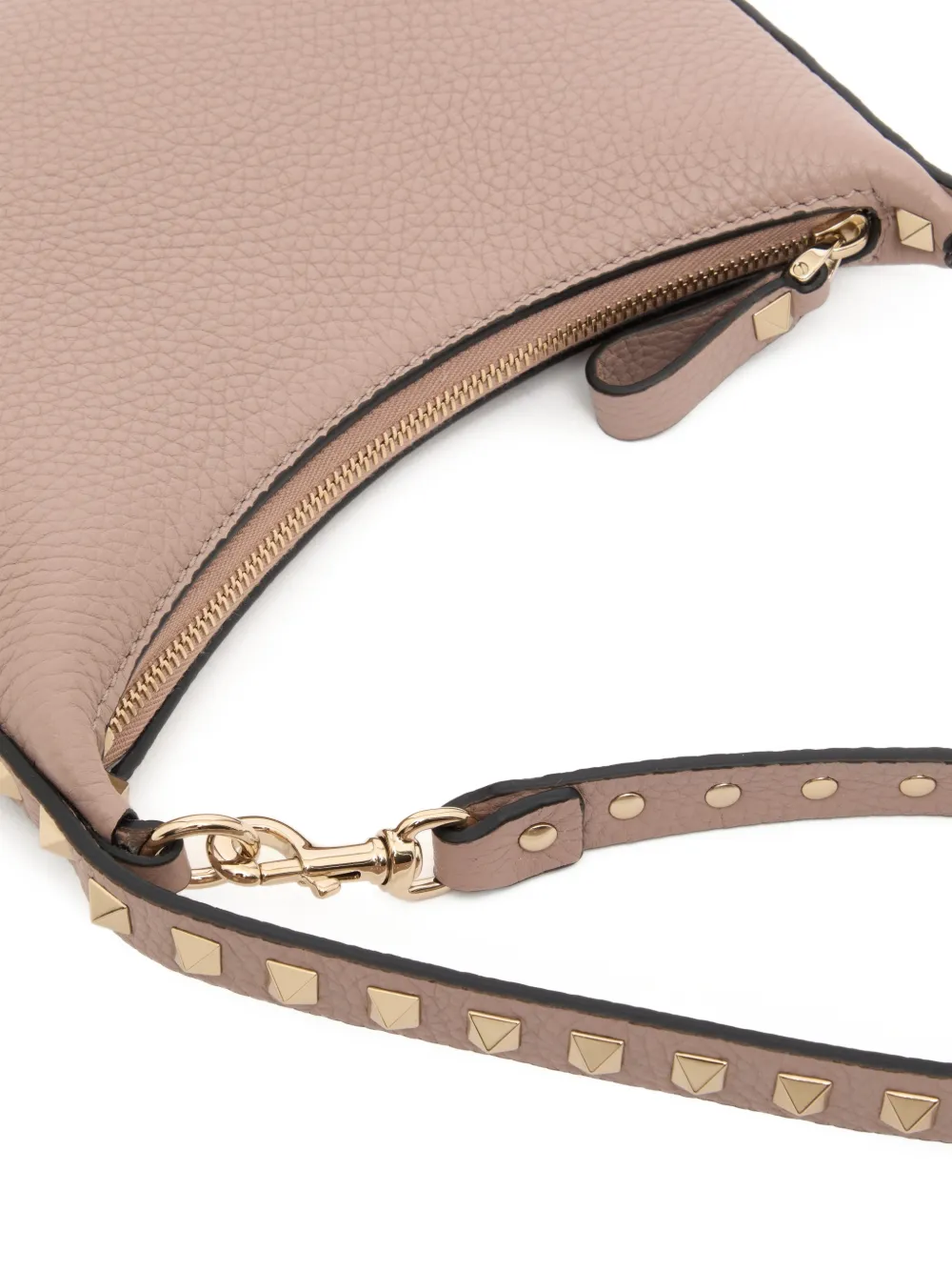 Valentino Garavani Rockstud mini-shopper van korrelig kalfsleer Roze