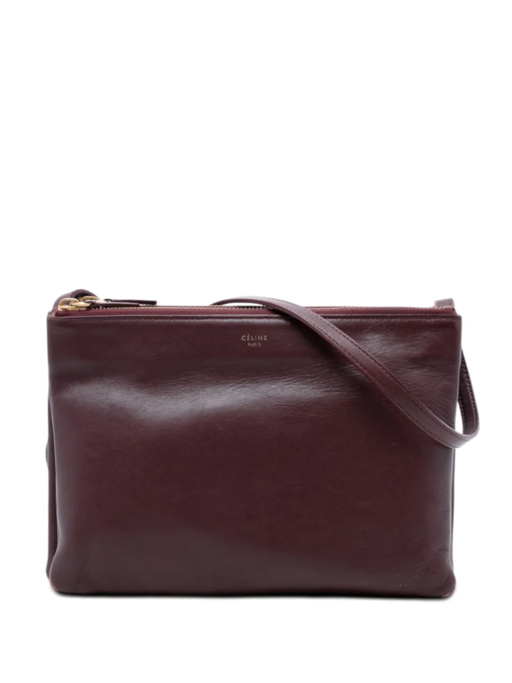 Celine Pre-Owned 2017 große Trio Umhängetasche aus Lammleder - Rot