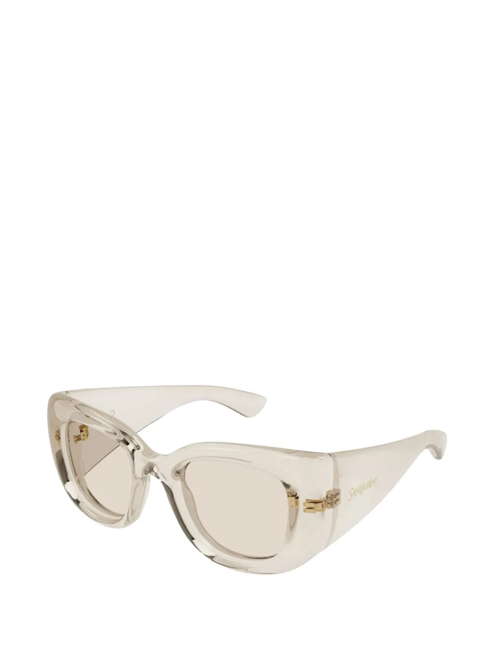 Saint Laurent Eyewear Howl zonnebril met vierkant montuur Beige