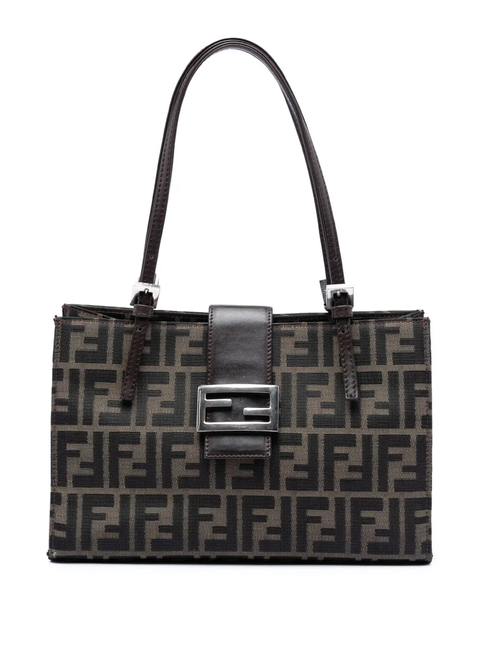 Fendi Pre-Owned 2000-2010 Zucca Canvas shoulder bag - Marrone