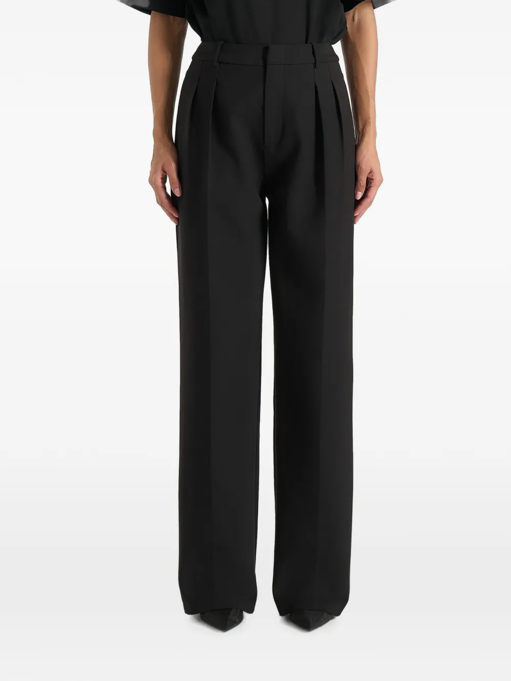 Manière De Voir Julie pantalon met plooien Zwart