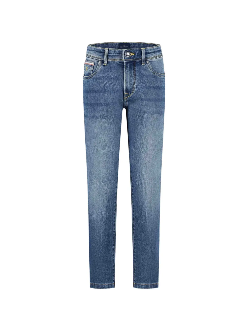 Hackett Kids logo-embroidered jeans - Blu