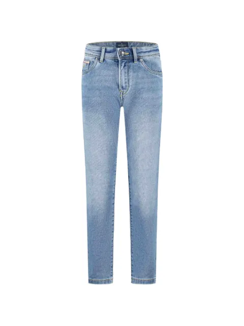 Hackett Kids logo-embroidered slim-fit jeans