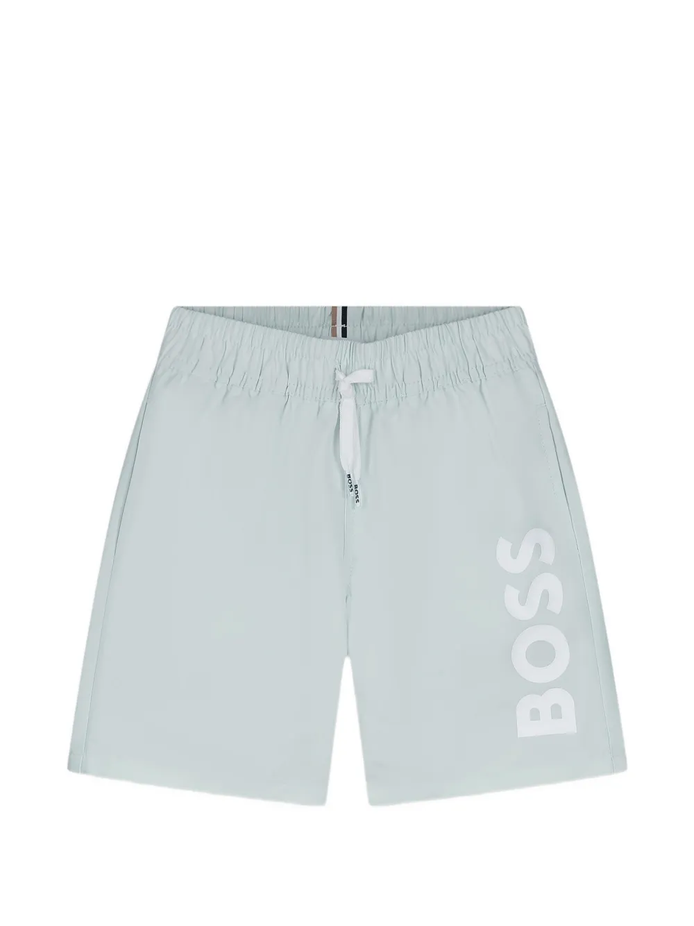 BOSS Kidswear logo-print swim shorts - Blau