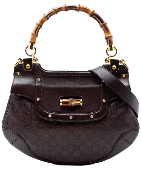 Gucci Pre-Owned bolsa satchel Guccissima Peggy de bambú 2000-2015