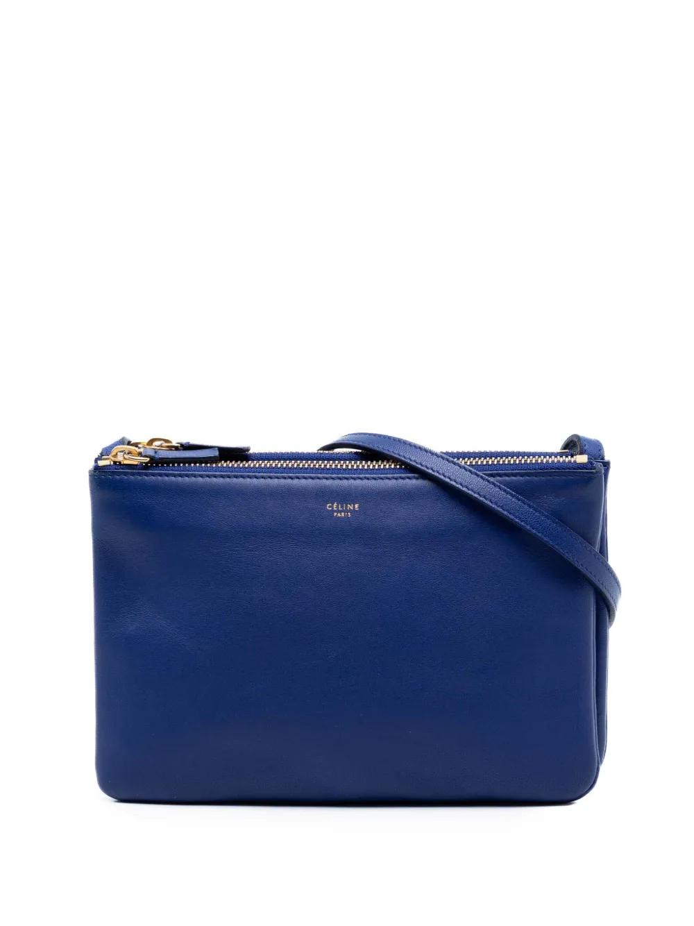 Celine Pre-Owned 2014 kleine Trio Umhängetasche aus Lammleder - Blau