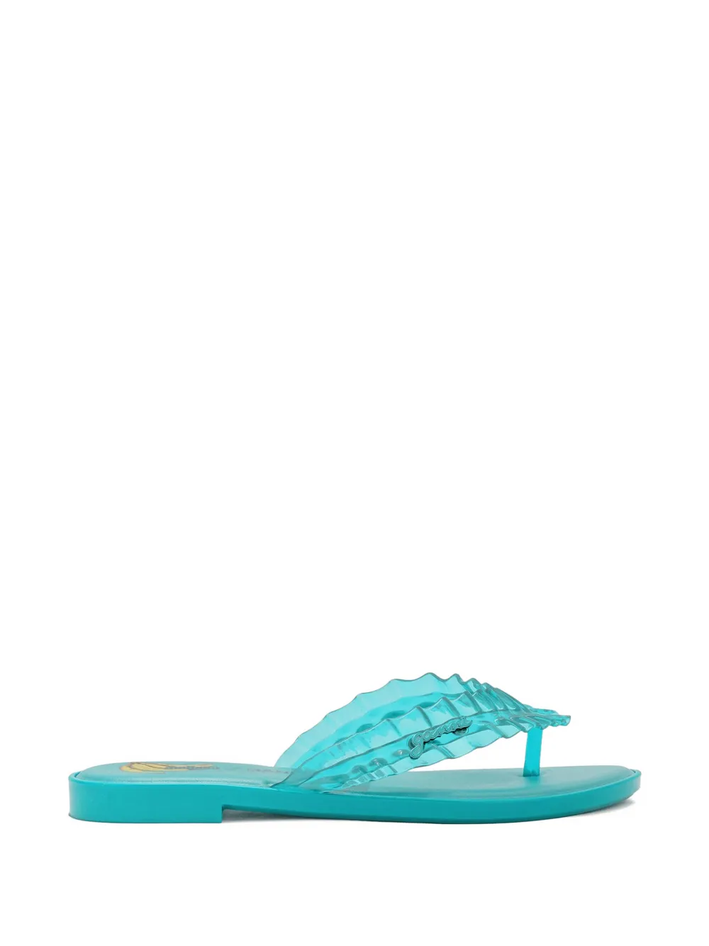GANNI x Ganni Flip-Flops mit Rüschenriemen - Blau