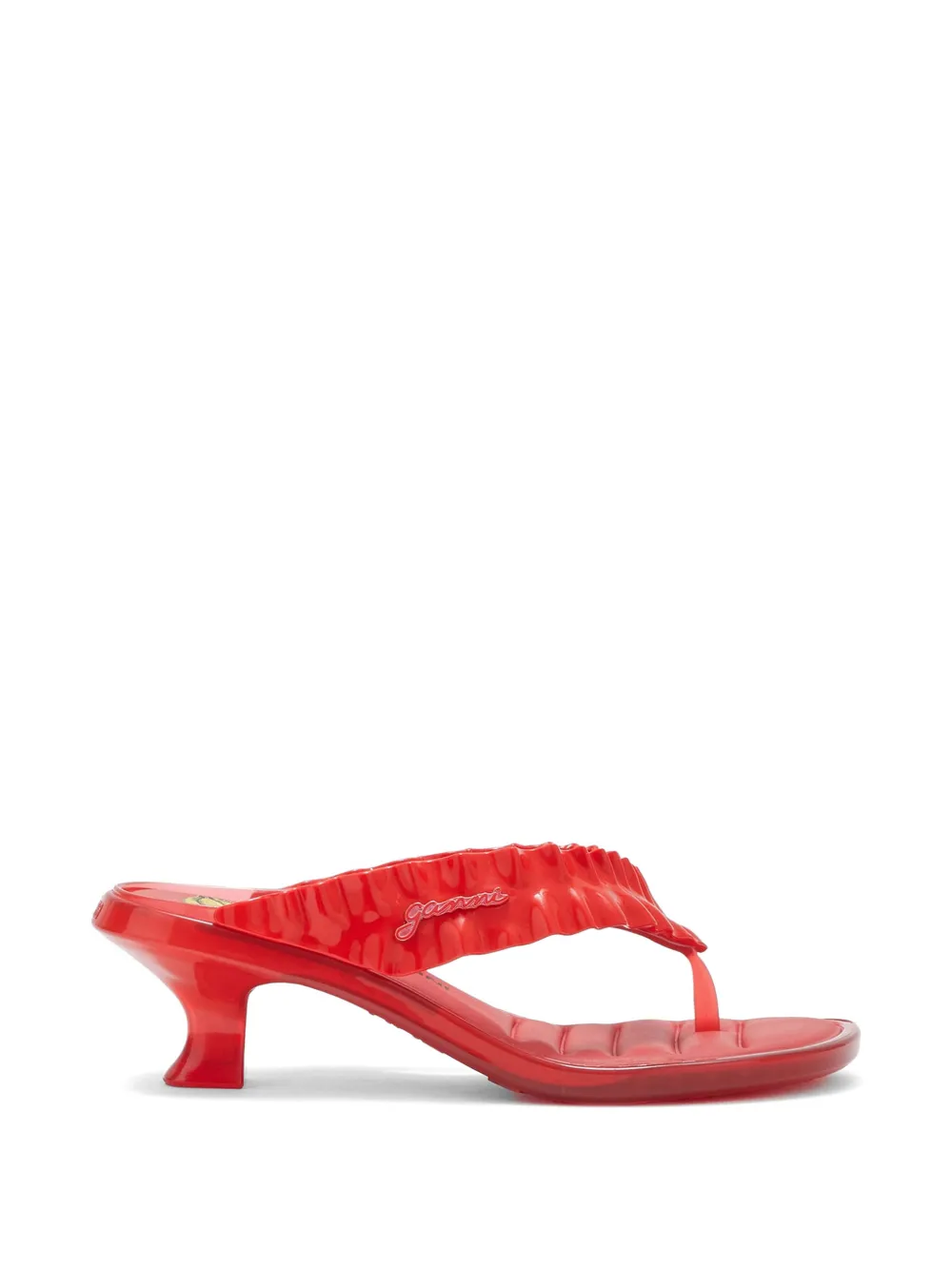 GANNI x Ganni Sandalen mit Logo-Print - Rot