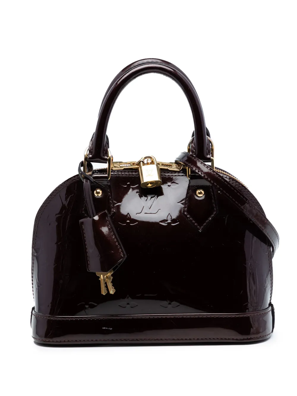 Louis Vuitton Pre-Owned 2014 Monogram Vernis Alma BB satchel - Viola