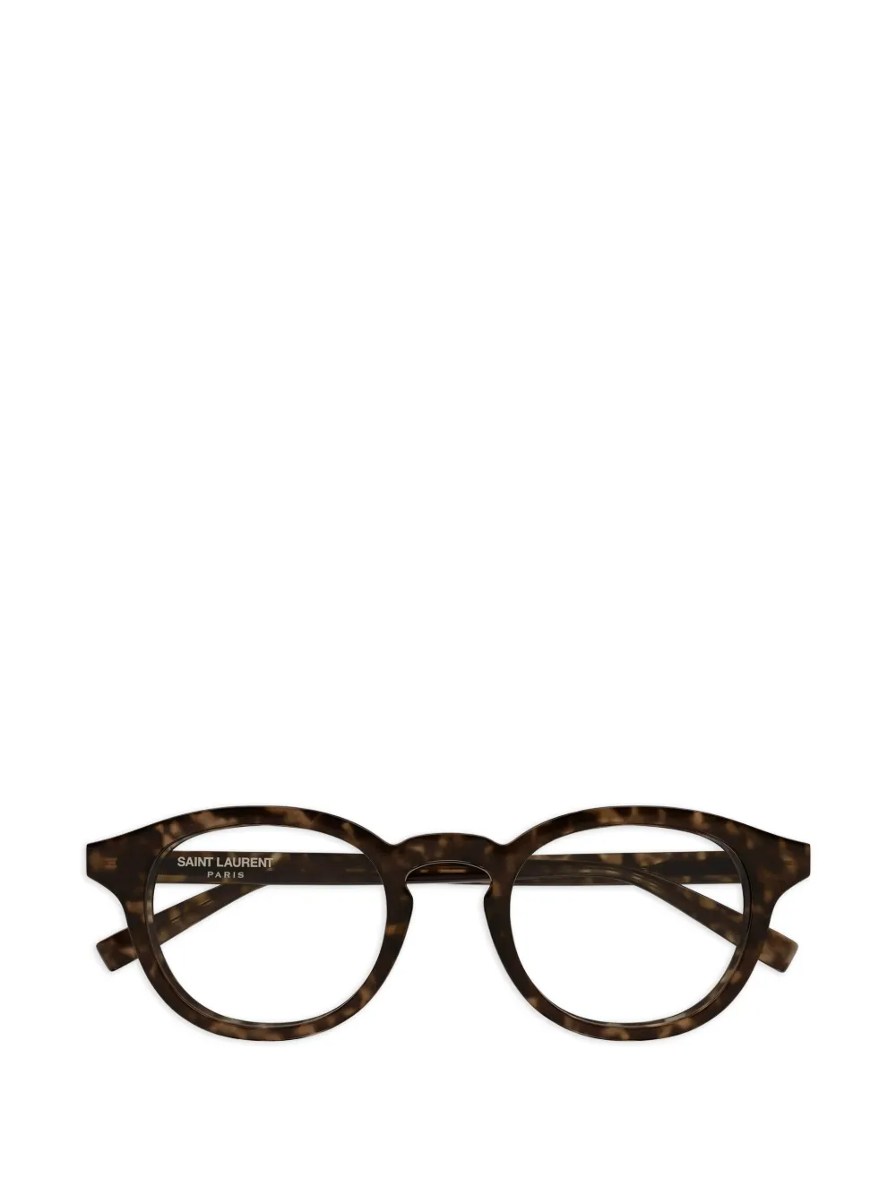 Saint Laurent Brille mit rundem Gestell - Braun