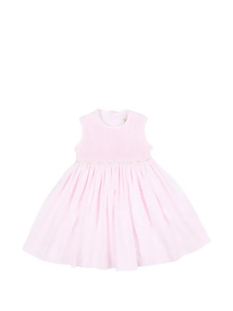 KIDIWI smocked floral-embroidered dress