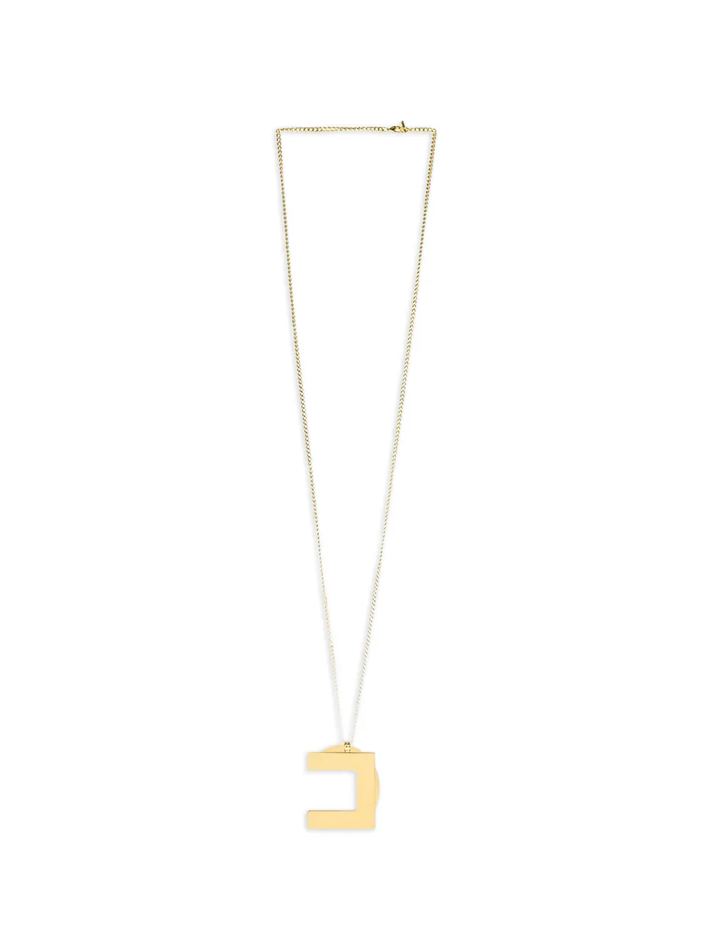 Elisabetta Franchi logo-charm curb-chain necklace - Oro