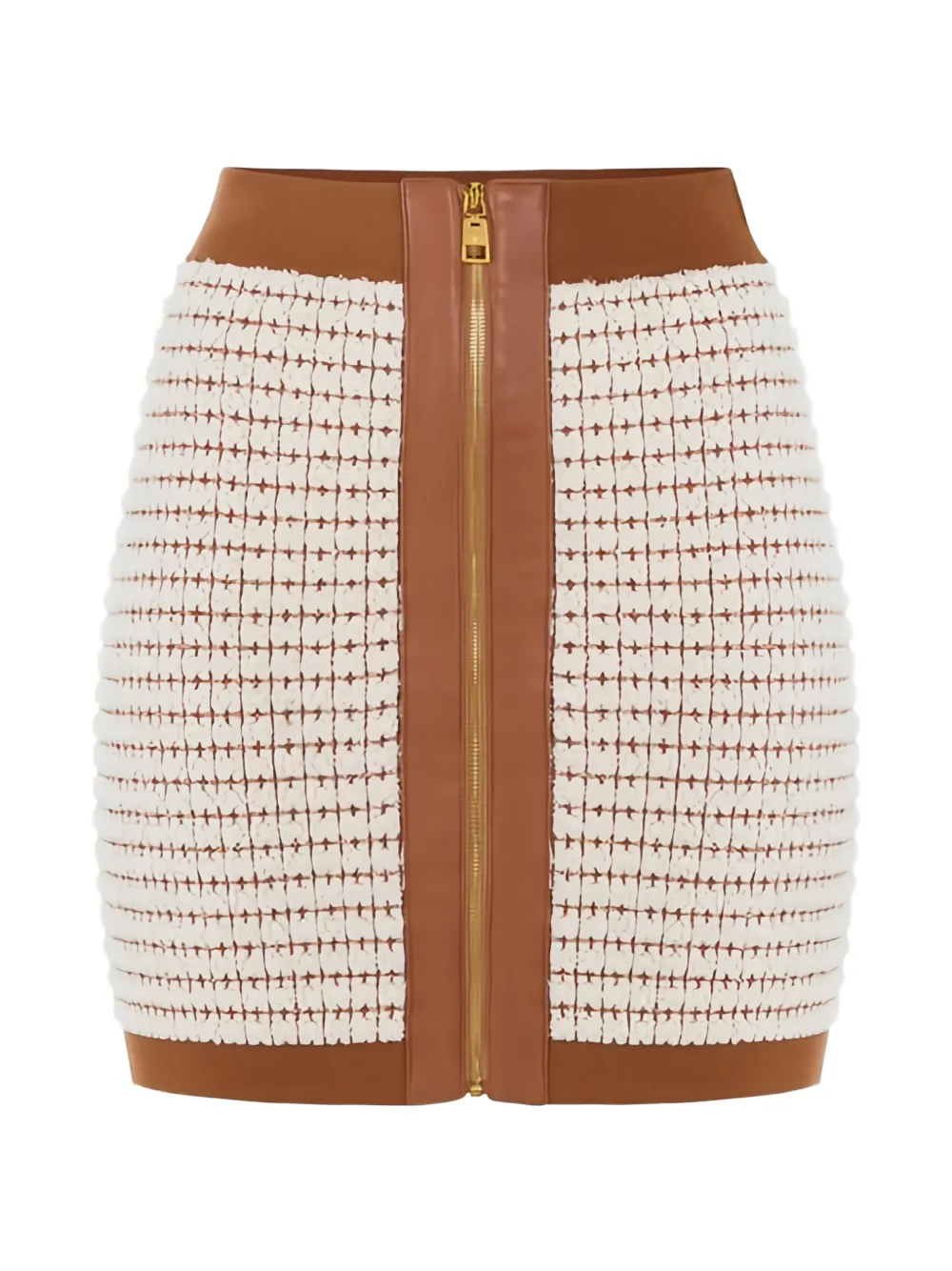 Elisabetta Franchi zip-up mini skirt - Toni neutri