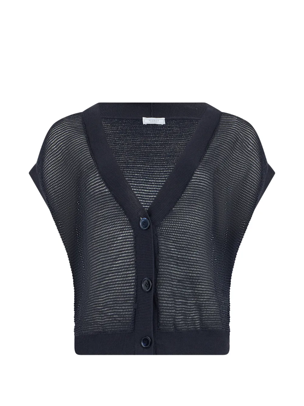 Peserico open-knit sleeveless cardigan - Blue