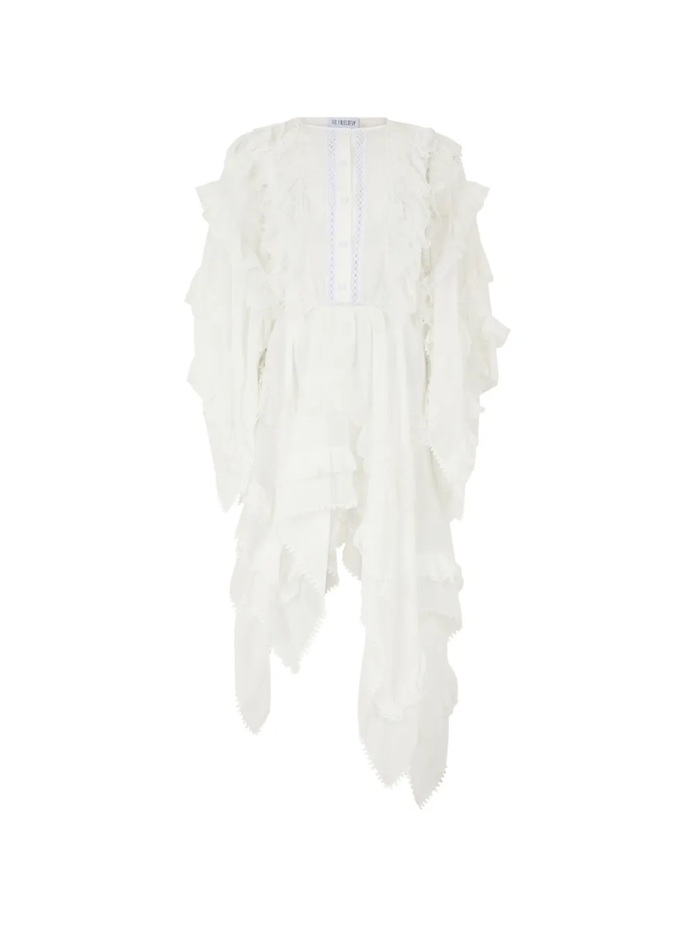 Les Filles d'Eva asymmetric ruffled dress - Bianco