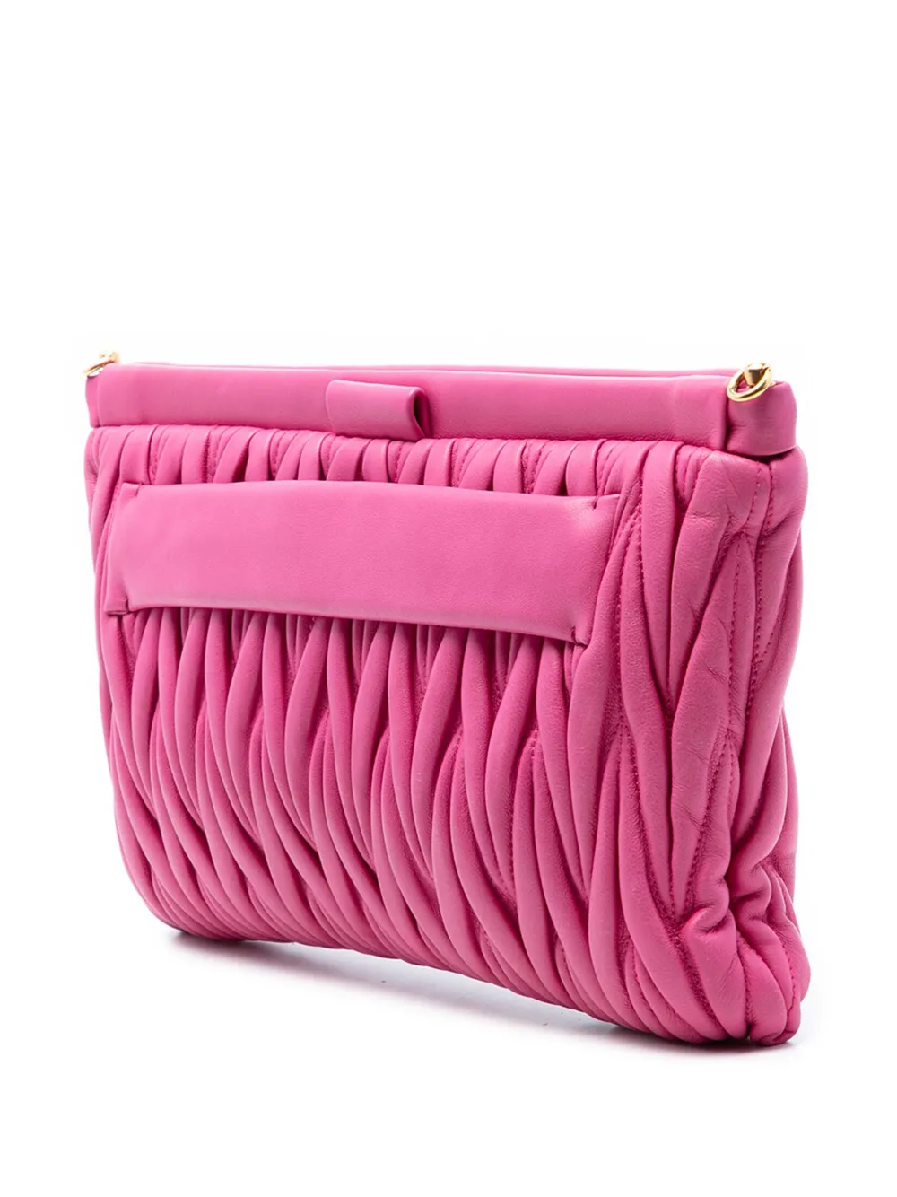 Miu Miu Pre-Owned 2000-2025 Matelasse Nappa Frame Clutch With