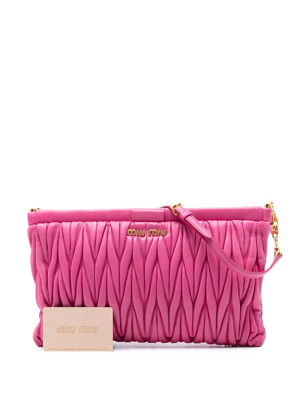Miu Miu Pre-Owned 2000-2025 Matelasse Nappa Frame Clutch With