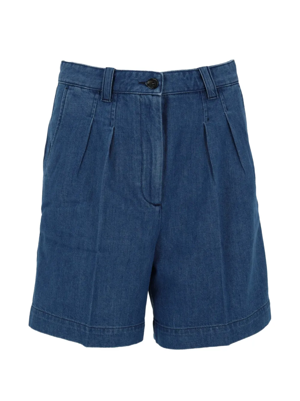 A.P.C. Nola pleated-design shorts - Blue