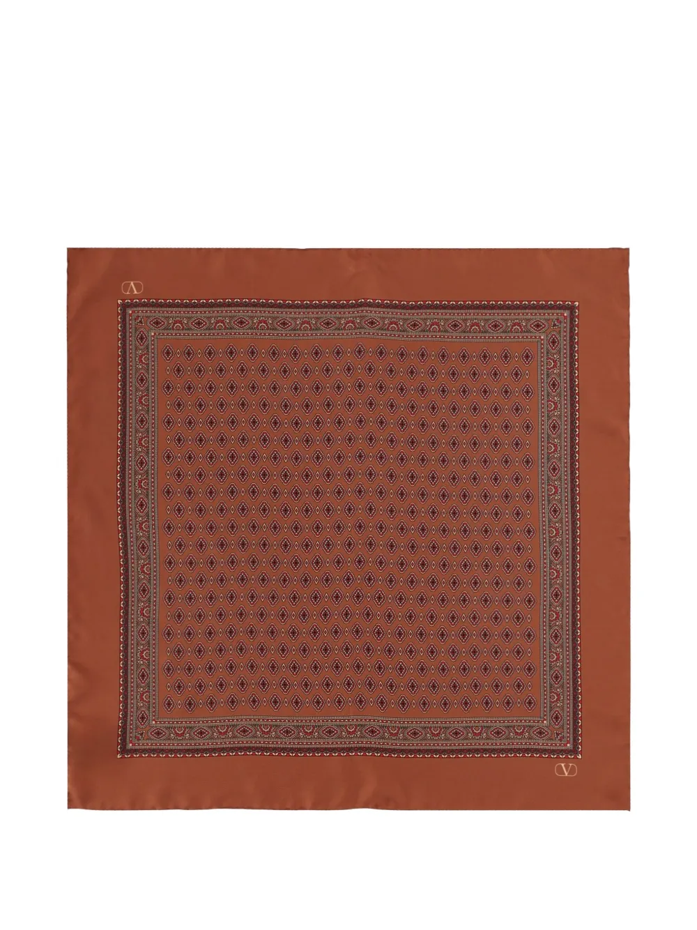 Valentino Garavani Sjaal met geometrische print en V-logo Rood