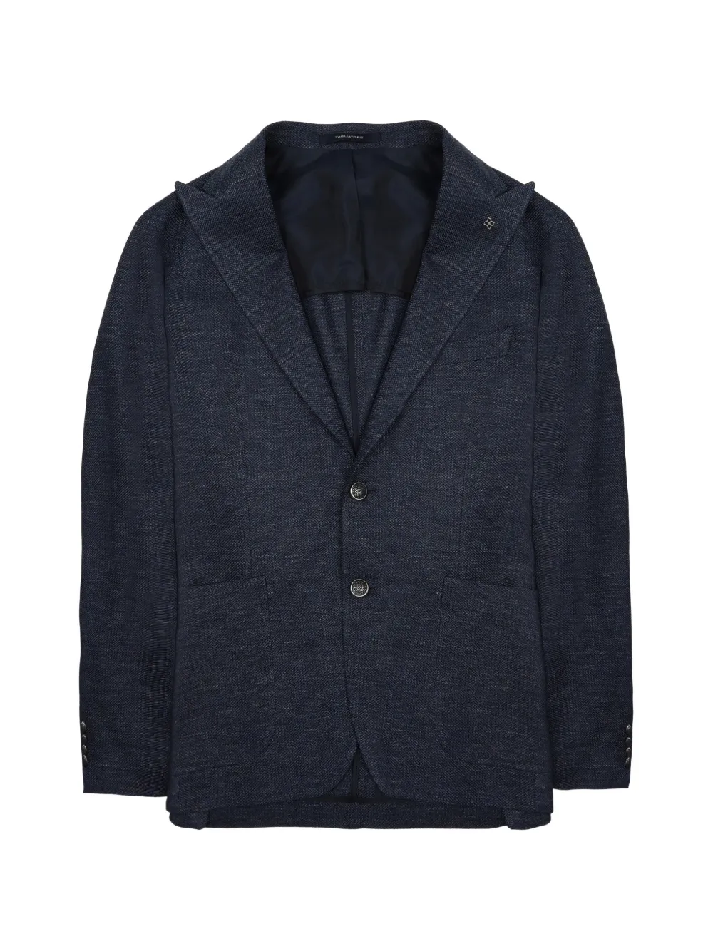 Tagliatore textured notched-lapel blazer - Blu