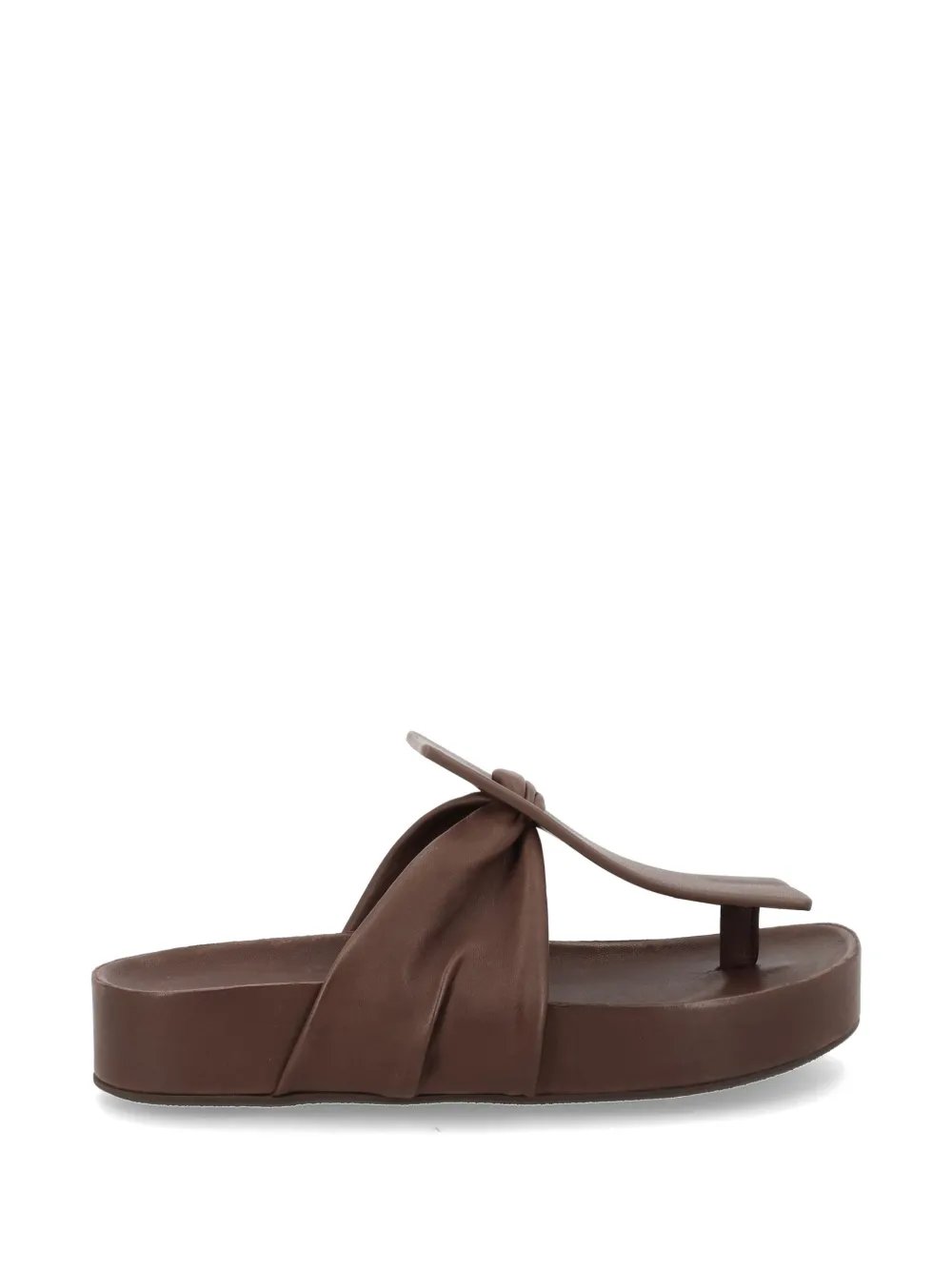 Uma Wang knott-detail strap slides - Braun