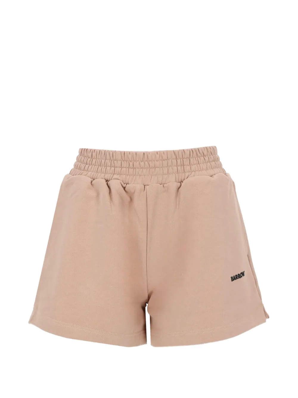 BARROW logo-print elasticated-waist mini shorts - Toni neutri