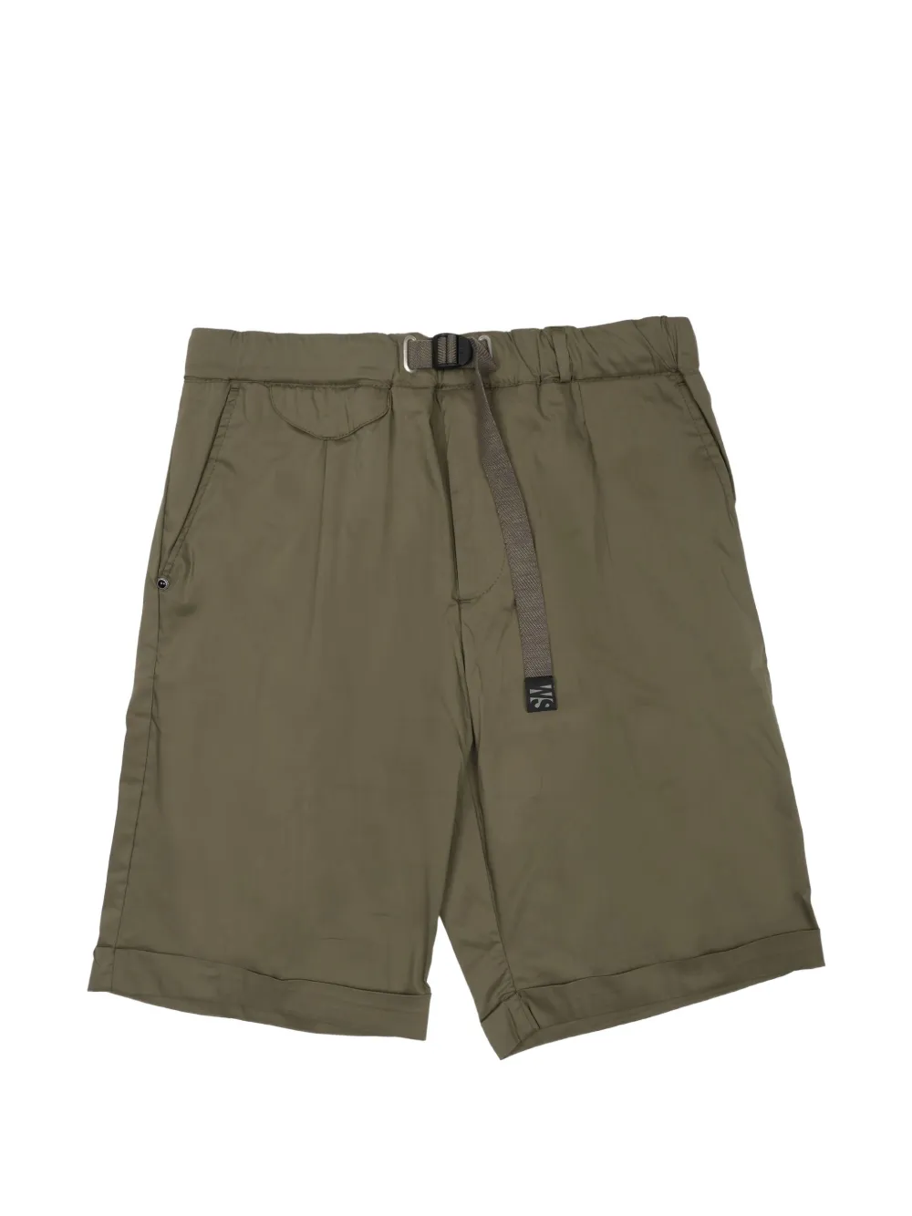 White Sand belted turn-up shorts - Verde