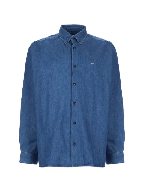 A.P.C. camisa Mathias con logo bordado