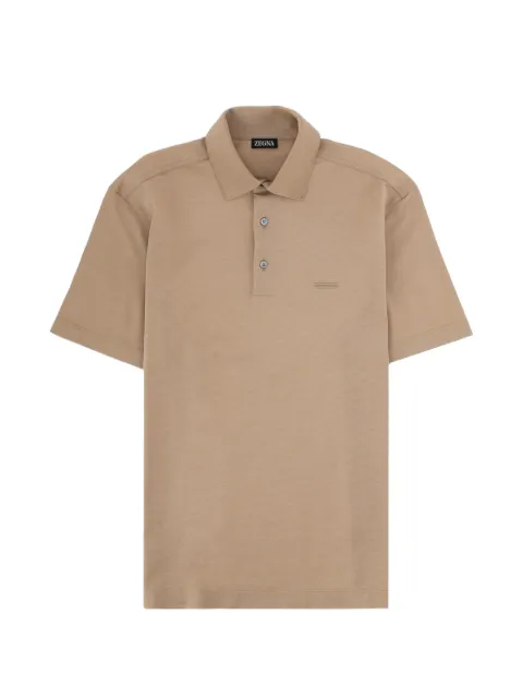 Zegna playera tipo polo manga corta con logo bordado