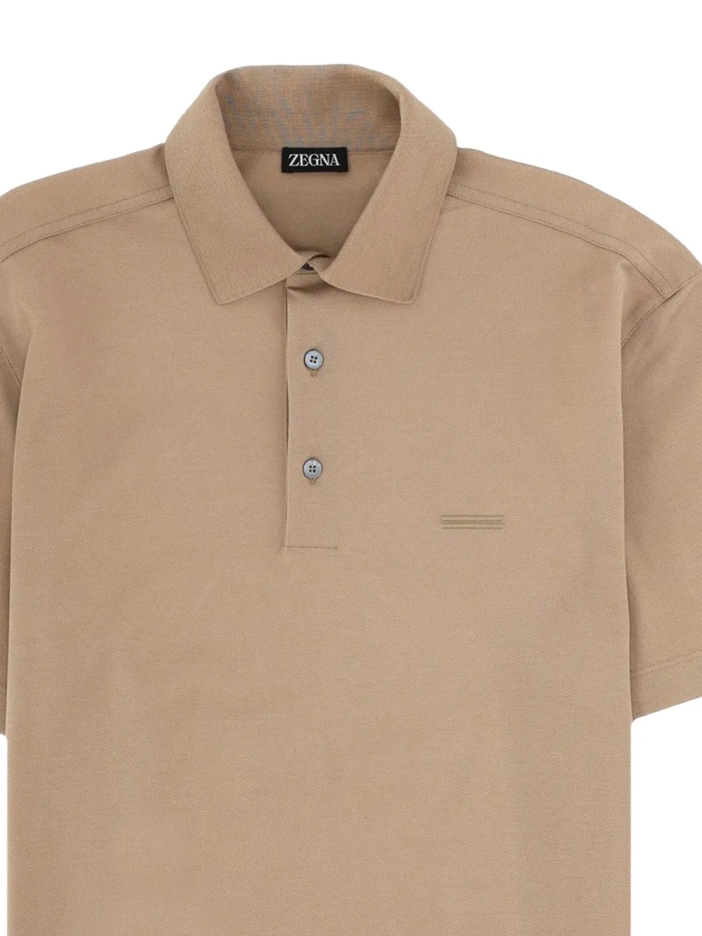 Zegna Poloshirt met geborduurd logo Beige