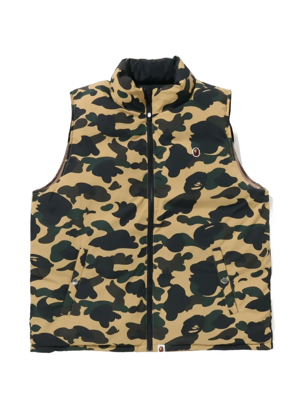 A BATHING APE 1st camo reversible gilet Beige