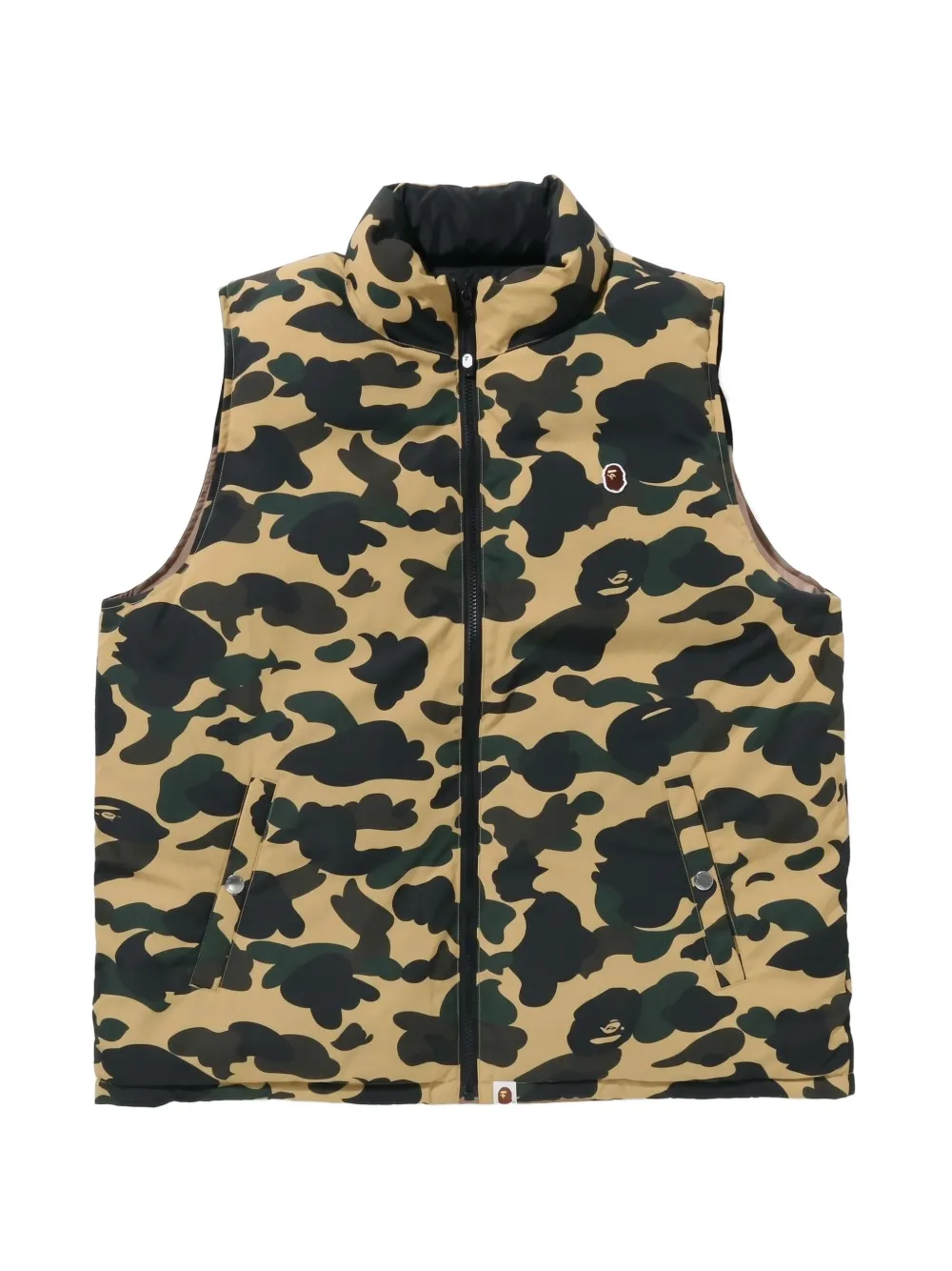 A BATHING APE 1st camo reversible gilet Beige