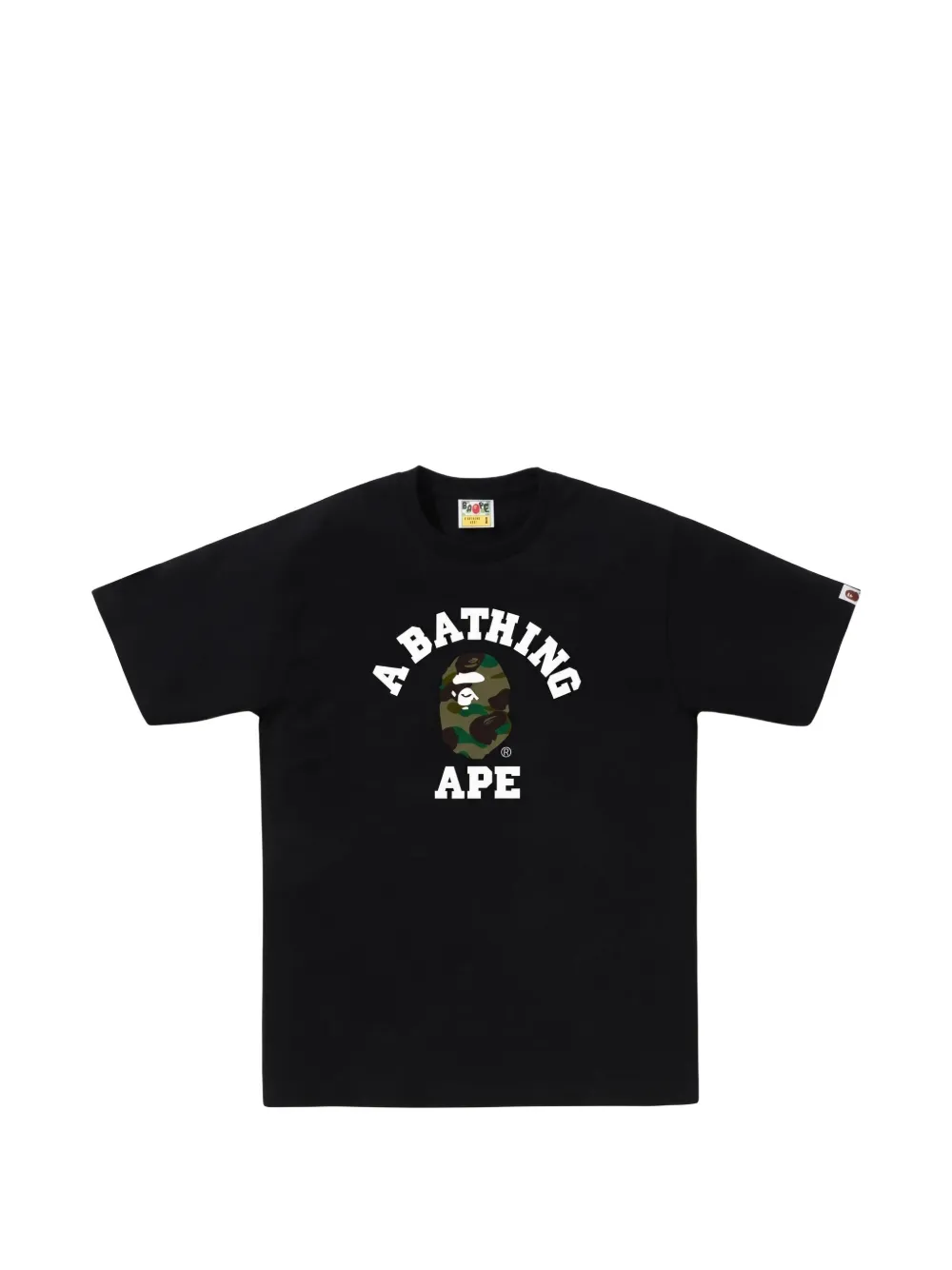 A BATHING APE 1st Camo College T-shirt Zwart