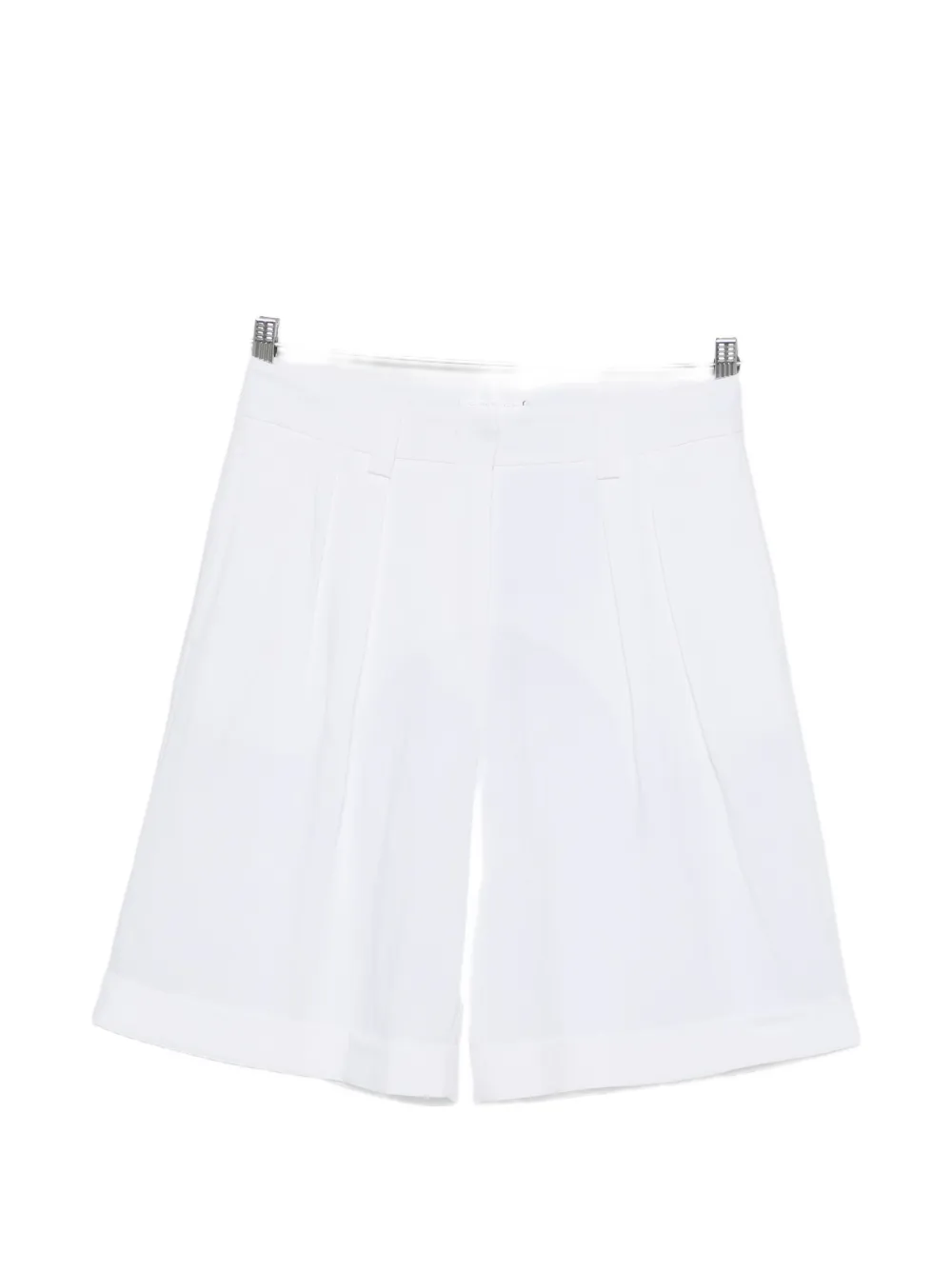 Cenere GB pleated turn-up shorts - Weiß
