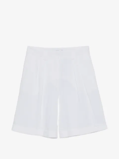 Cenere GB pleated turn-up shorts