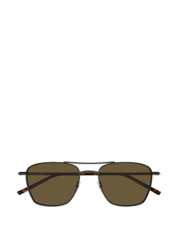Saint Laurent Pilot-frame Sunglasses in Brown