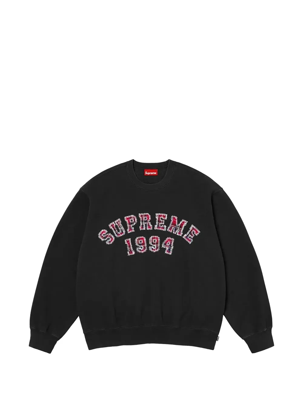 Supreme Plaid Arc crew neck sweater - Nero