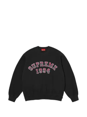 Supreme Plaid Arc Crew Neck Sweater | Blue | FARFETCH JO