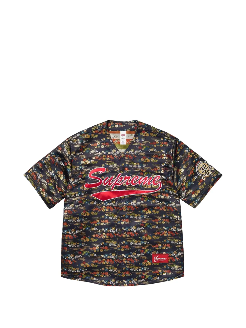 Supreme floral-jacquard jersey - Nero