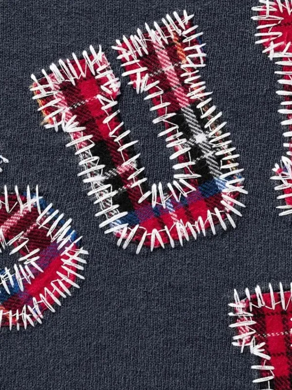 Supreme Plaid Arc Crew Neck Sweater | Blue | FARFETCH JO