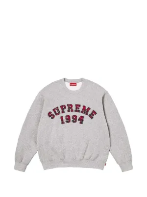 Supreme Plaid Arc Crew Neck Sweater | Blue | FARFETCH ZA
