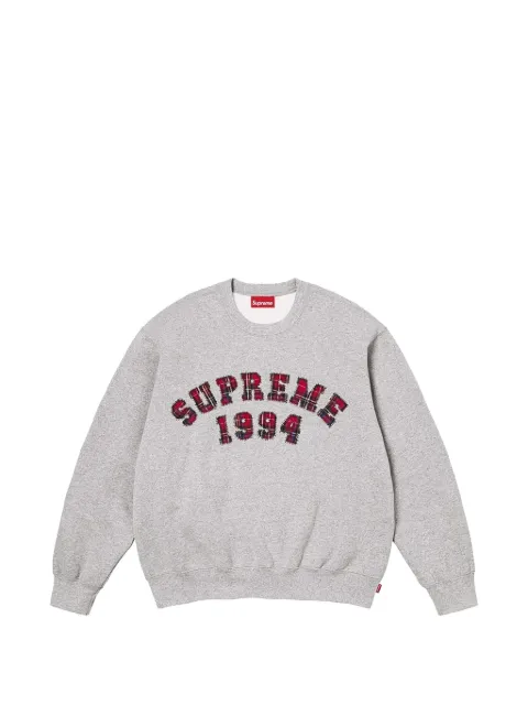 Supreme Plaid Arc appliqué sweater