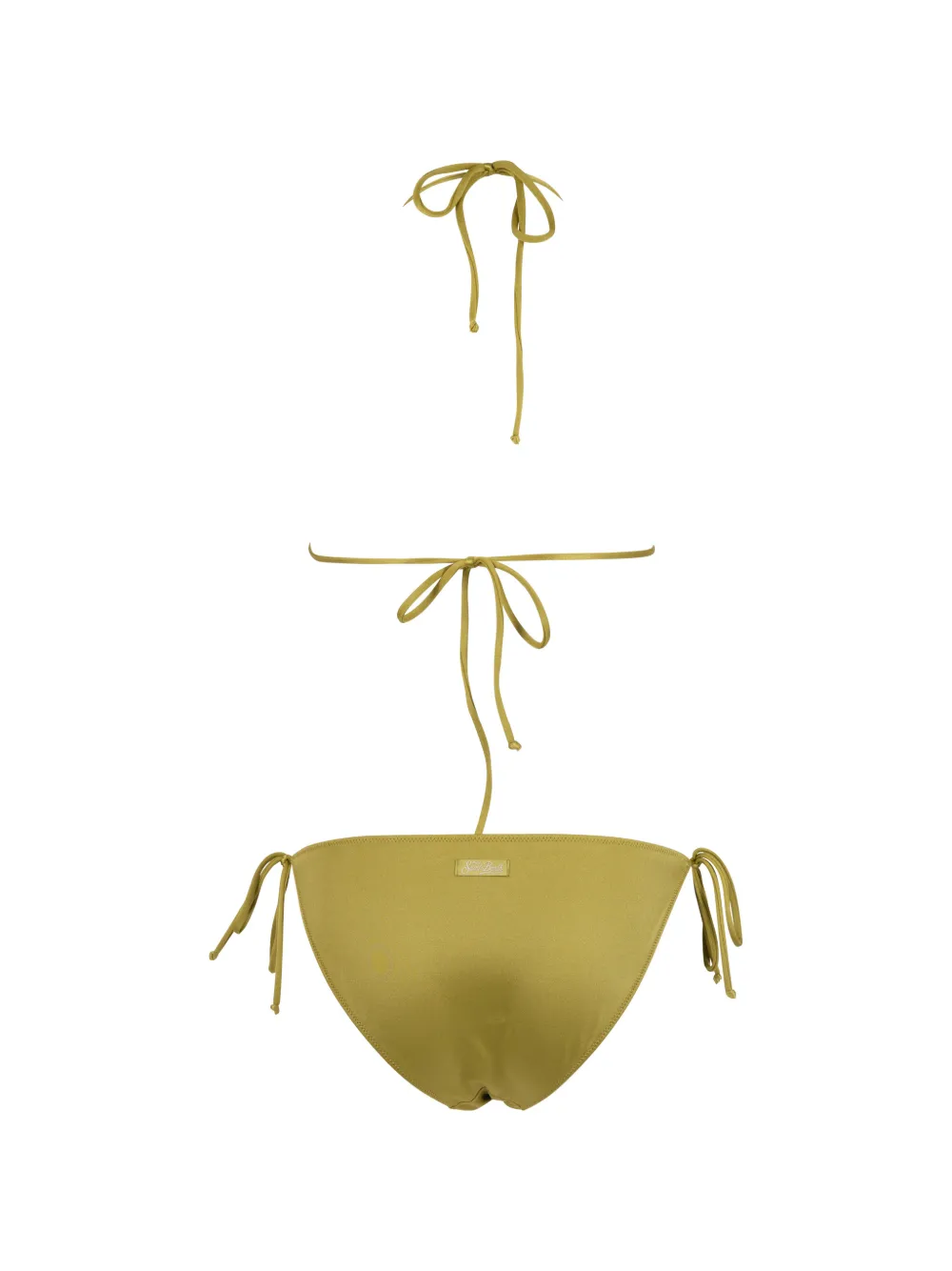 MC2 Saint Barth Triangel bikini verfraaid met bedel Groen