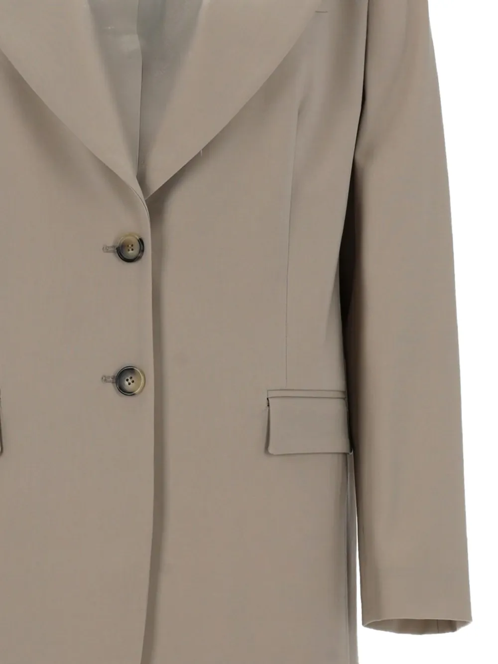 PT Torino Victoria blazer met puntige revers en enkele rij knopen Beige