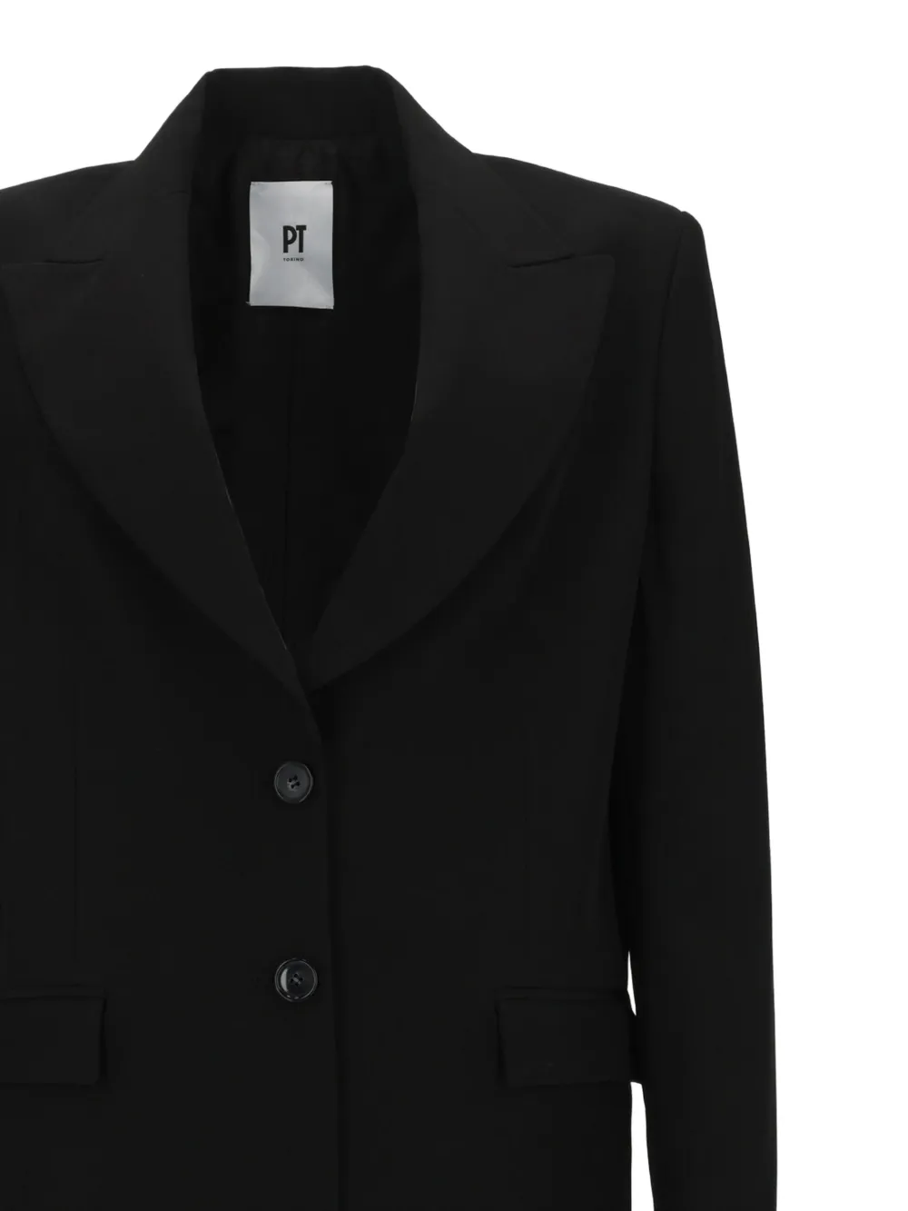 PT Torino Victoria blazer met puntige revers en enkele rij knopen Zwart