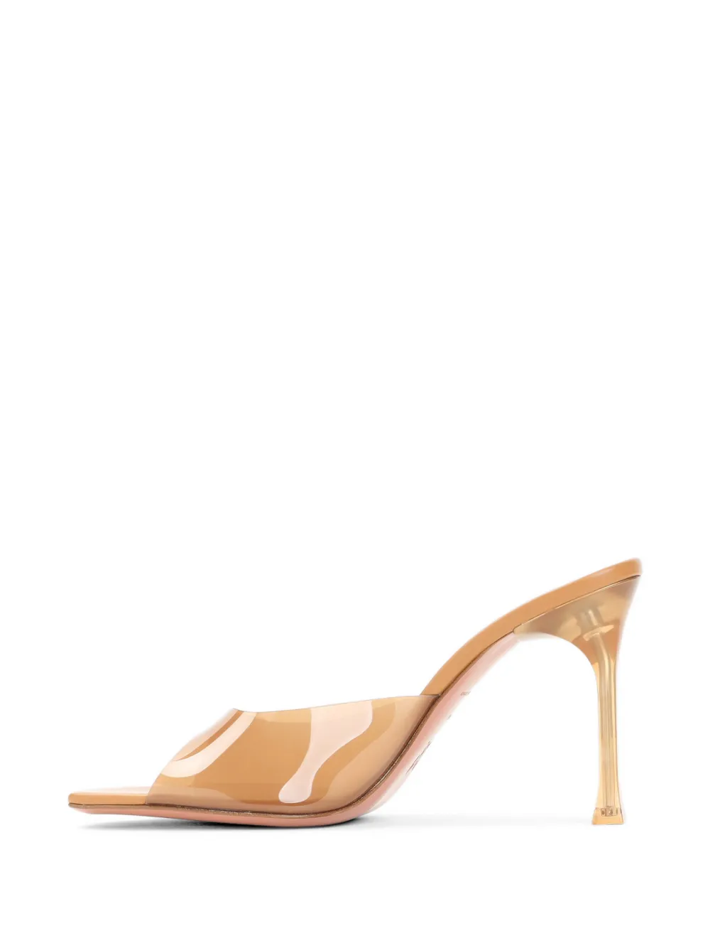 Amina Muaddi Alexa Glass sandals Beige