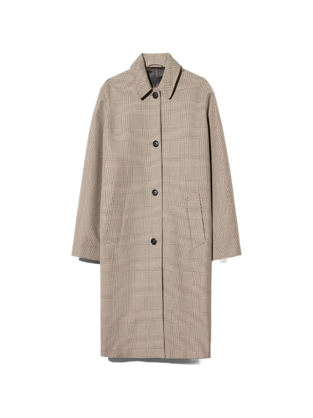 Nili Lotan Watson checked duster coat - Nude