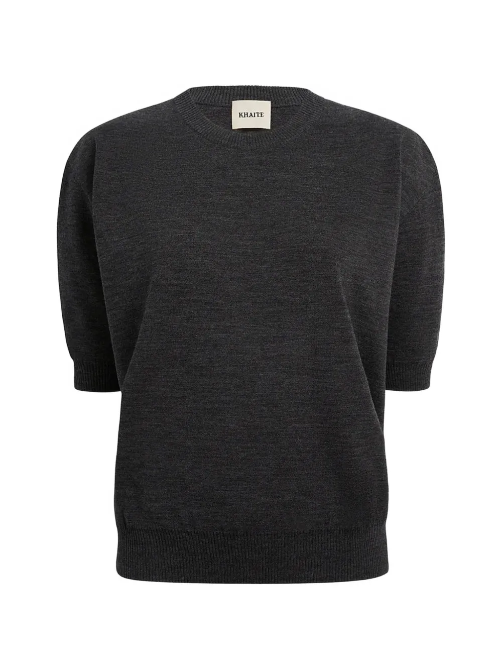 KHAITE Faye short-sleeve sweater - Grigio